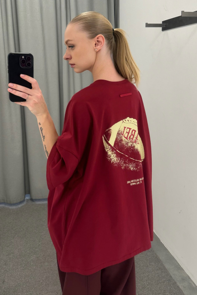 Футболка объемная RUGBY BURGUNDY Label .B, цвет: grey, Tp.04.5.0139.1025BRD купить онлайн