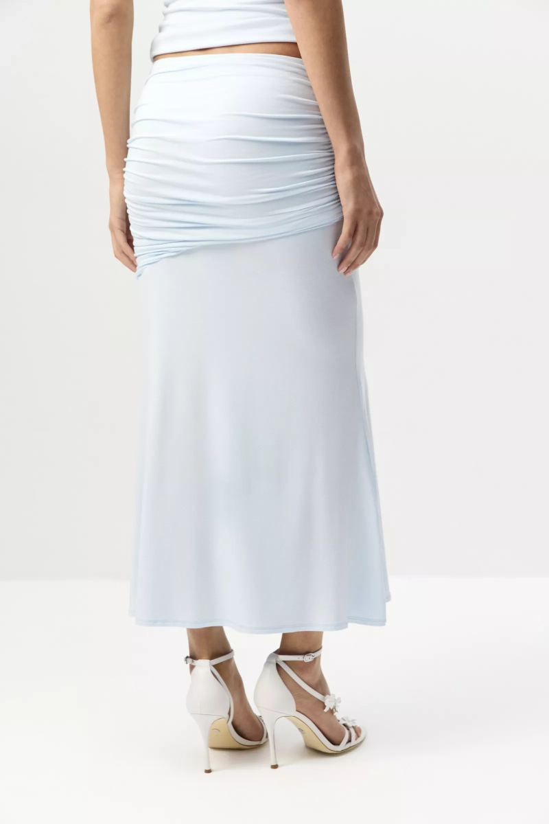 Юбка-годе из вискозы Charmstore, цвет: голубой, 216-53265-668 купить онлайн