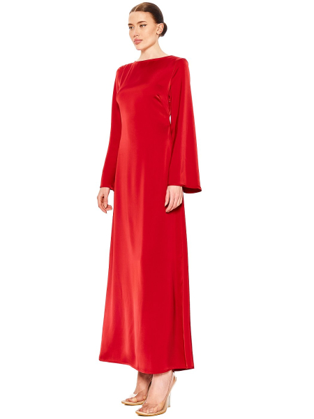 Платье приталенное макси SODAMODA, цвет: красный, 11999 купить онлайн