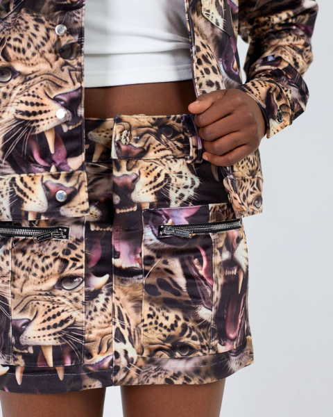 Юбка с принтом ягуар ASIA ST 71, цвет: бежевый, Ast71.skirt-jaguar-beige купить онлайн