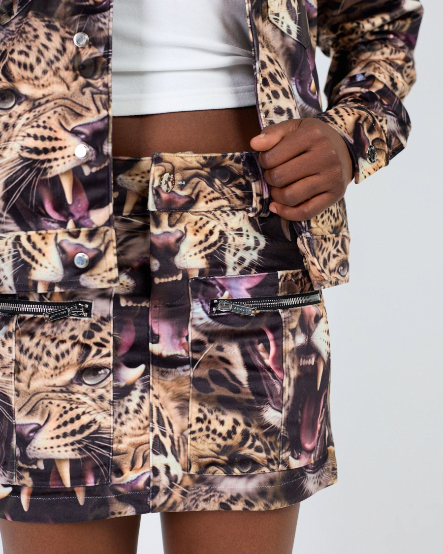 Юбка с принтом ягуар ASIA ST 71, цвет: бежевый, Ast71.skirt-jaguar-beige купить онлайн
