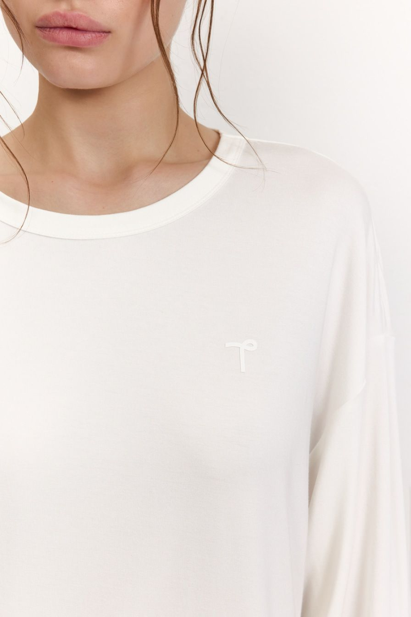 Лонгслив из смесовой вискозы TOPTOP, цвет: молочный, TT.025.17839.120 купить онлайн