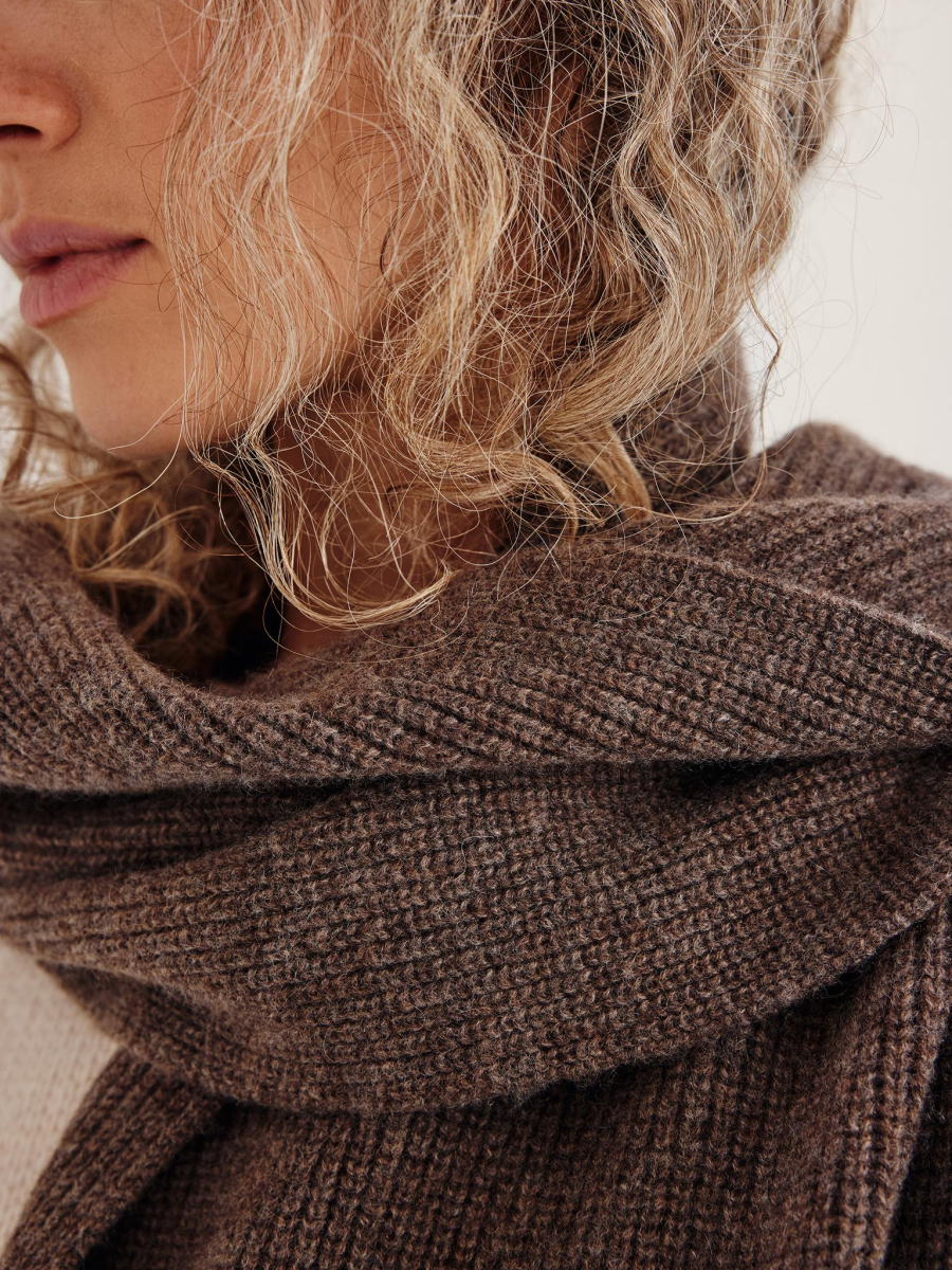 Шарф кашемировый Chaika, цвет: Кофейный SF-16 купить онлайн