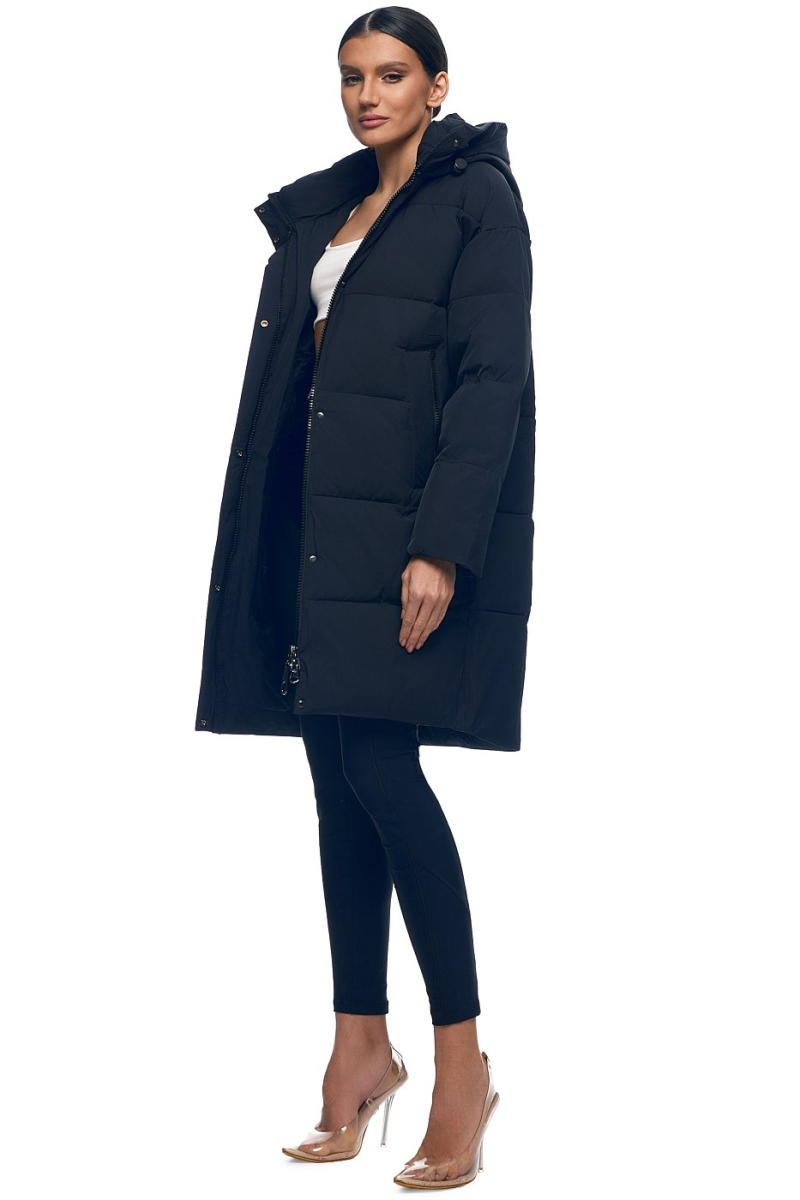 Пуховик удлинённый с капюшоном SODAMODA, цвет: Черный, 15911 купить онлайн