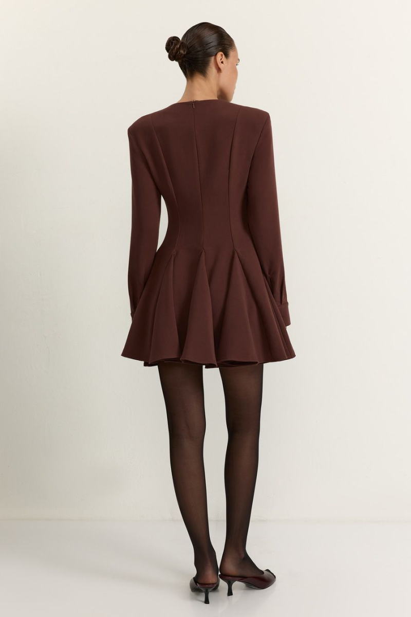 Платье из смесовой вискозы TOPTOP, цвет: коричневый, TT.010.17857.700 купить онлайн