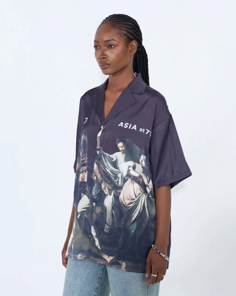 Рубашка с принтом ASIA ST 71, цвет: Черный, Ast71.AU-shirt-mercy-bl купить онлайн