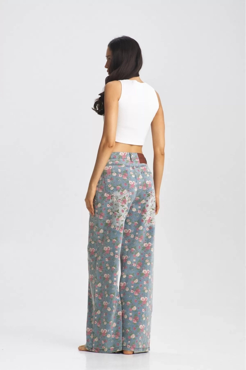 Джинсы Floral Blue