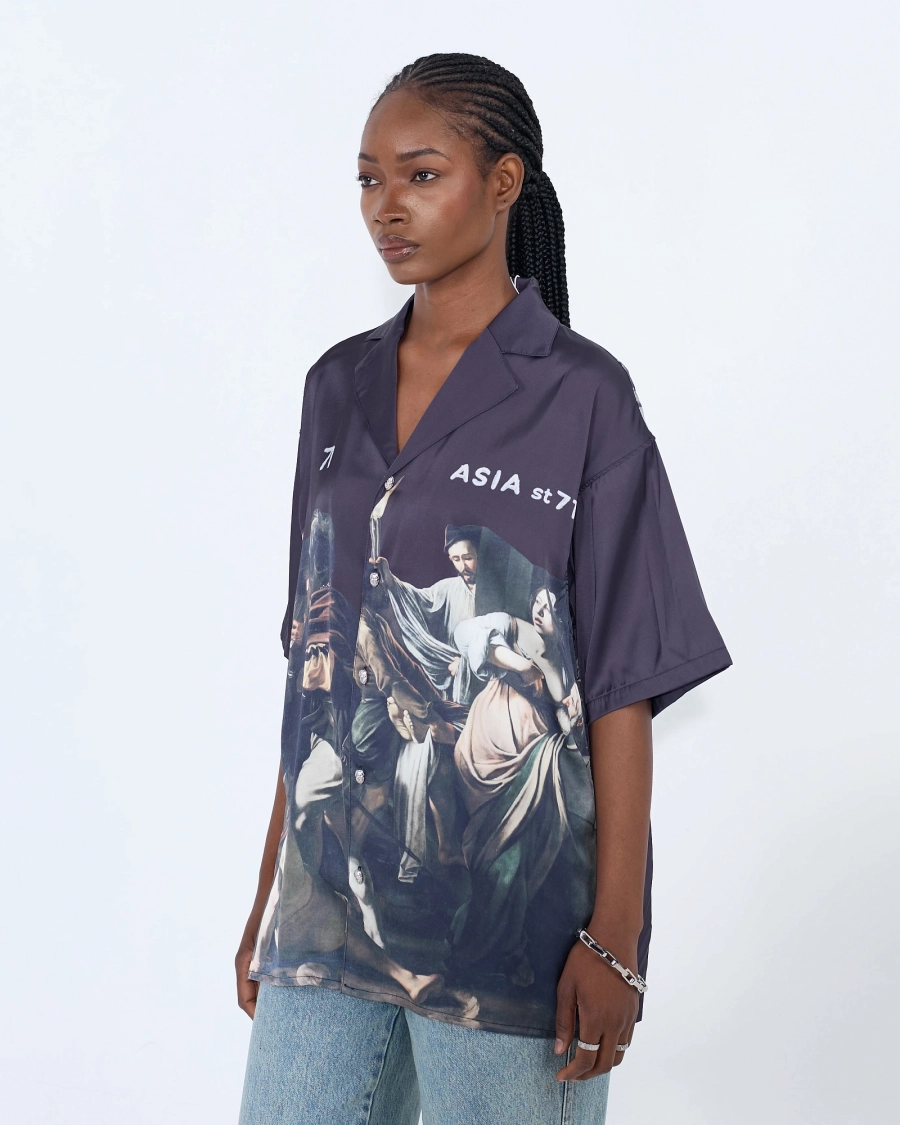 Рубашка с принтом ASIA ST 71, цвет: Черный, Ast71.AU-shirt-mercy-bl купить онлайн