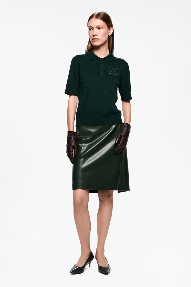 Юбка из экокожи DREAMS BY ALENA AKHMADULLINA, цвет: зеленый, 225102101304234/107000 купить онлайн