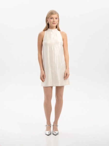 Платье мини с горлом Snezhinka TRES, цвет: молочный, НФ-00002579 купить онлайн