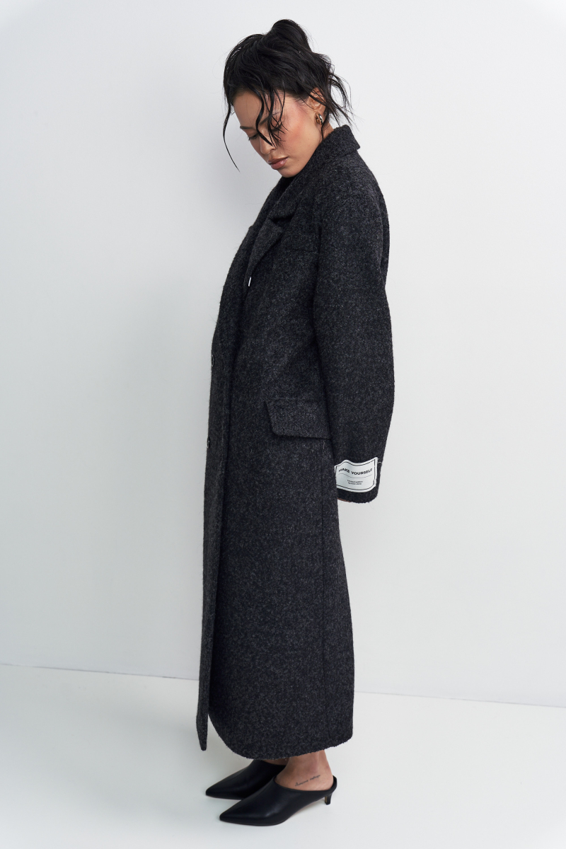 Пальто-макси Erist store, цвет: Черный, НФ-00003231 купить онлайн