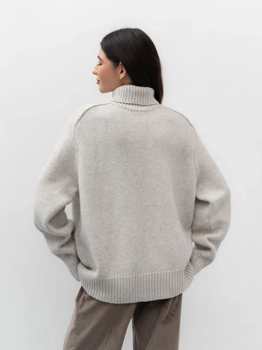 Свитер с горлом TRES, цвет: бежевый, НФ-00002442 купить онлайн