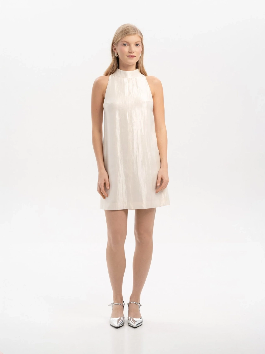 Платье мини с горлом Snezhinka TRES, цвет: молочный, НФ-00002579 купить онлайн