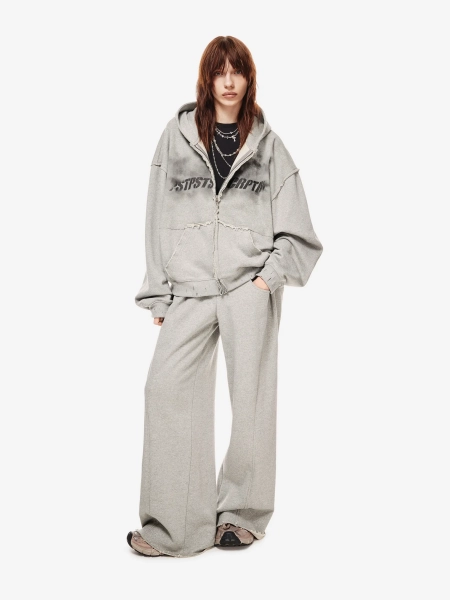 Зип Худи с принтом p.p.s., цвет: серый,  купить онлайн