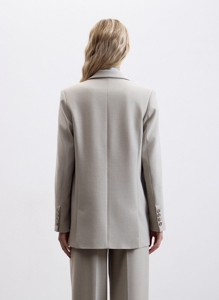 Жакет двубортный ALL WE NEED, цвет: Серо-бежевый, 2604W1204-12 купить онлайн