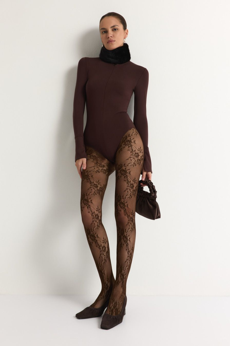 Боди из смесовой вискозы TOPTOP, цвет: коричневый, TT.022.17927.700 купить онлайн