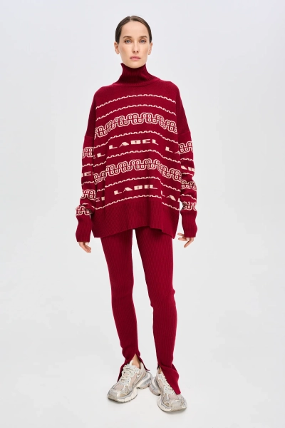 Свитер FW 24/25 Label .B, цвет: burgundy, Kn 02.4.1169.1124BRG купить онлайн