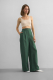 Брюки-палаццо Emerald PURE LINEN, цвет: зеленый  купить онлайн