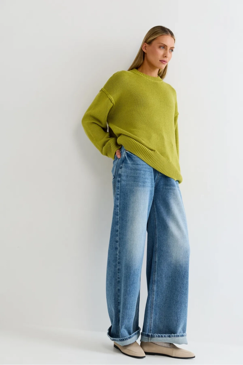 Джинсы-трубы с потертостями Erist store, цвет: голубой, НФ-00001617 купить онлайн