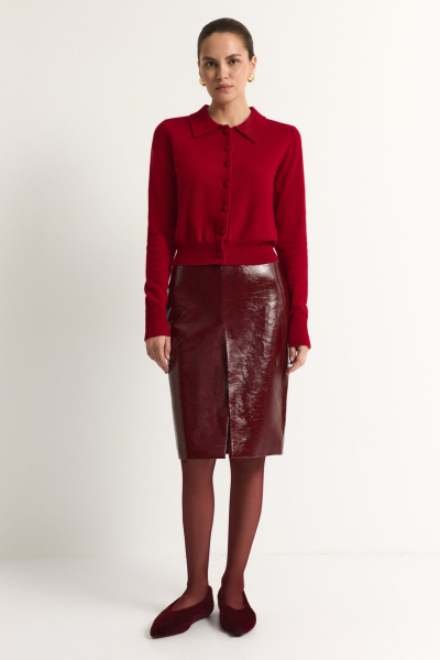 Кардиган из 100% шерсти мериноса TOPTOP, цвет: красный, TTS.051.18937.320 купить онлайн