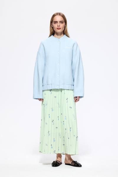 Бомбер из шерстяного букле DREAMS BY ALENA AKHMADULLINA, цвет: голубой, 126101010204439/411000 купить онлайн