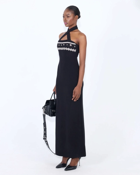 Платье-холтер миди BLACK ASIA ST 71, цвет: Черный, Ast71.dress-halter-bl купить онлайн