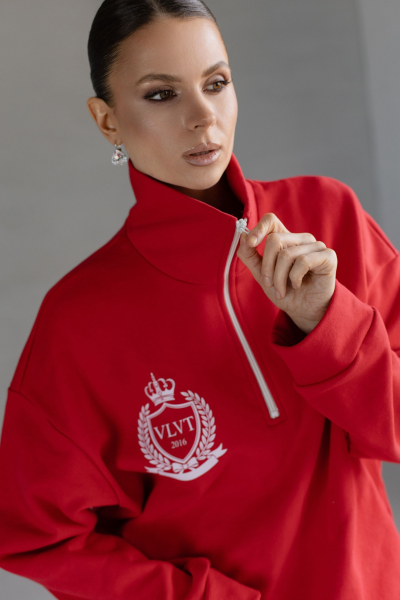 Анорак из трикотажа с молнией VLVT, цвет: красный, 00-00005298 купить онлайн
