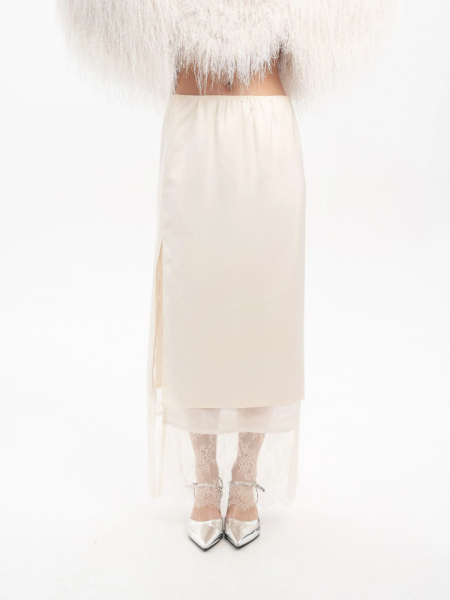 Юбка с кружевом