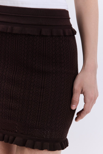 Юбка из смесовой вискозы TOPTOP, цвет: коричневый TT.070.17689.700 |новая коллекция купить онлайн