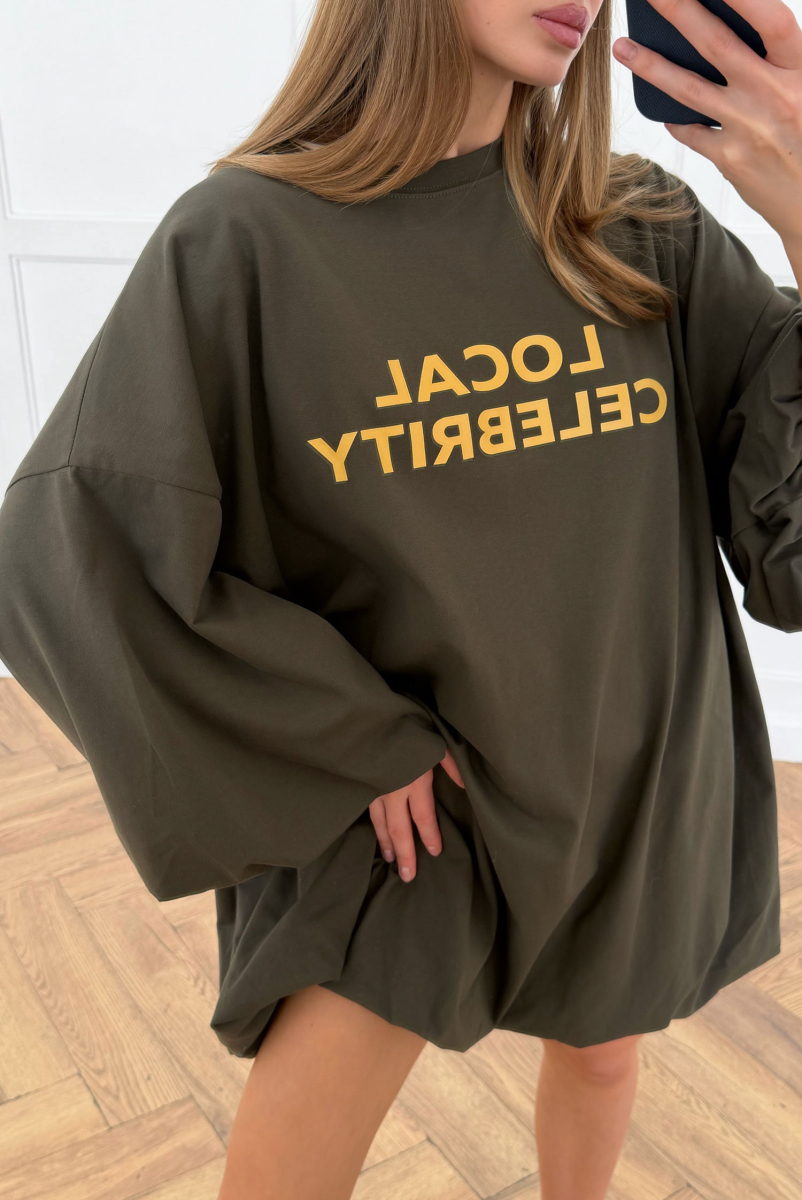 Футболка баллон Label .B, цвет: хаки,  купить онлайн