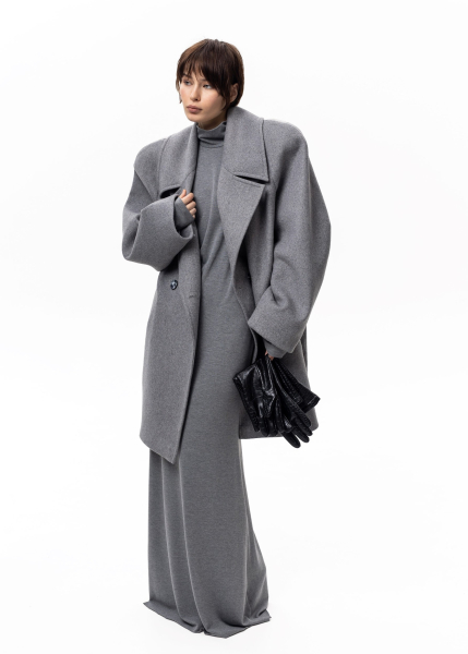 Платье с подплечниками из вискозы ASYA SEMYONOVA, цвет: grey, 00-00002502 купить онлайн