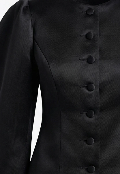 Жакет из сатина с рукавами буфами REFERT, цвет: Черный, 04-4087/1-2511 купить онлайн