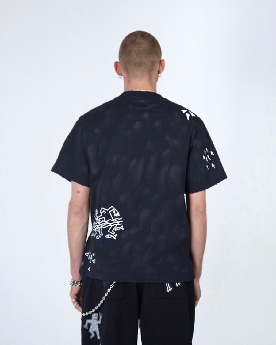 Футболка KINO DRAWINGS 380 GR NAVY ASIA ST 71, цвет: синий, Ast71.kino-tt-draw-navy купить онлайн