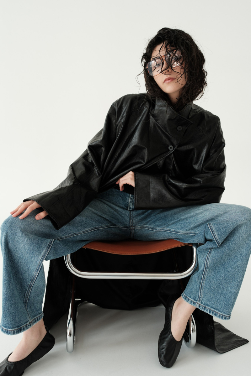 Тренч кожаный No name not same, цвет: Черный,  купить онлайн