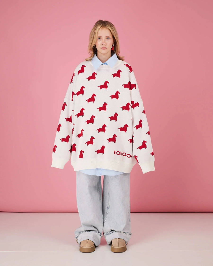 Свитер года TABOO, цвет: белый, svyear купить онлайн