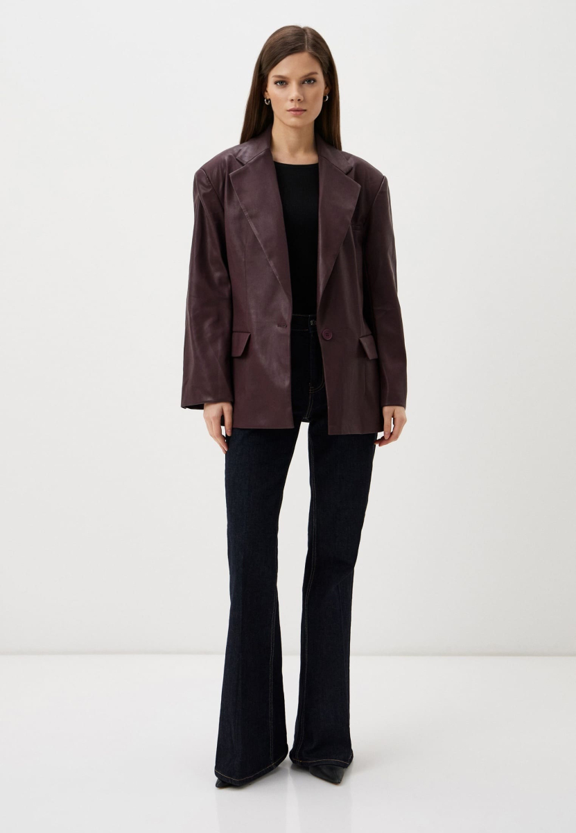 Пиджак из экокожи ENEVOO, цвет: Бордовый, 00520 купить онлайн