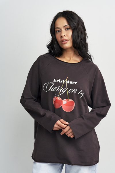 Лонгслив Вишня