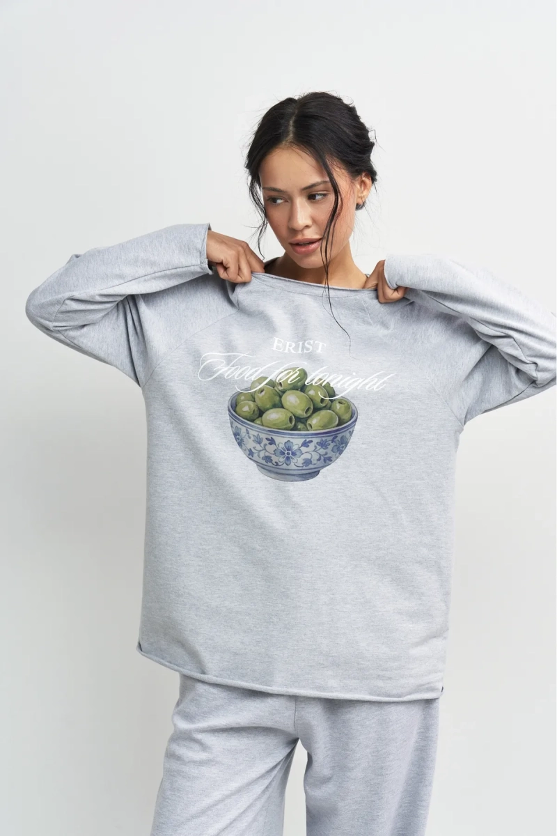 Лонгслив К вину Erist store, цвет: серый меланж, НФ-00003372 купить онлайн