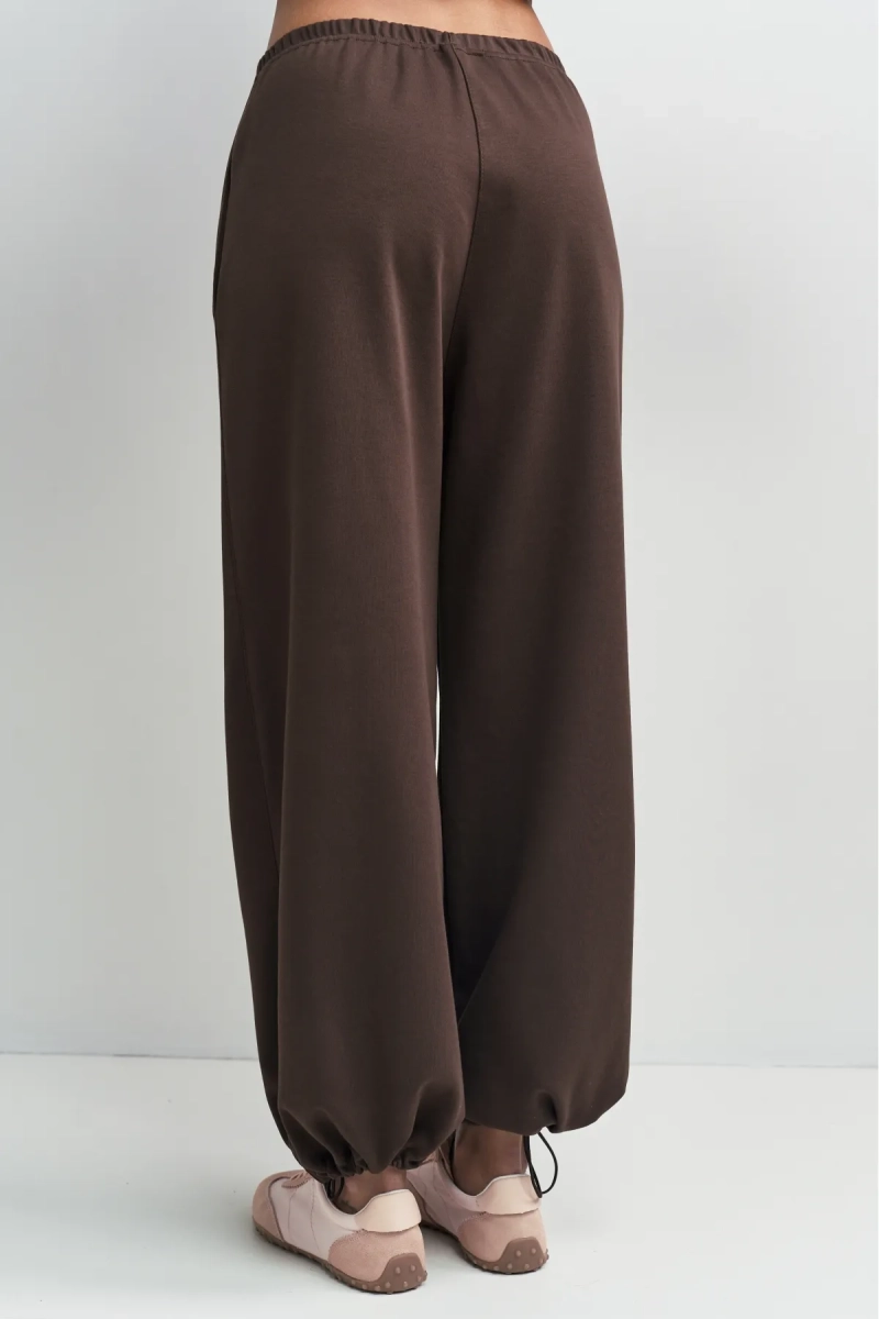 Брюки хлопковые на кулиске Erist store, цвет: коричневый, НФ-00003392 купить онлайн