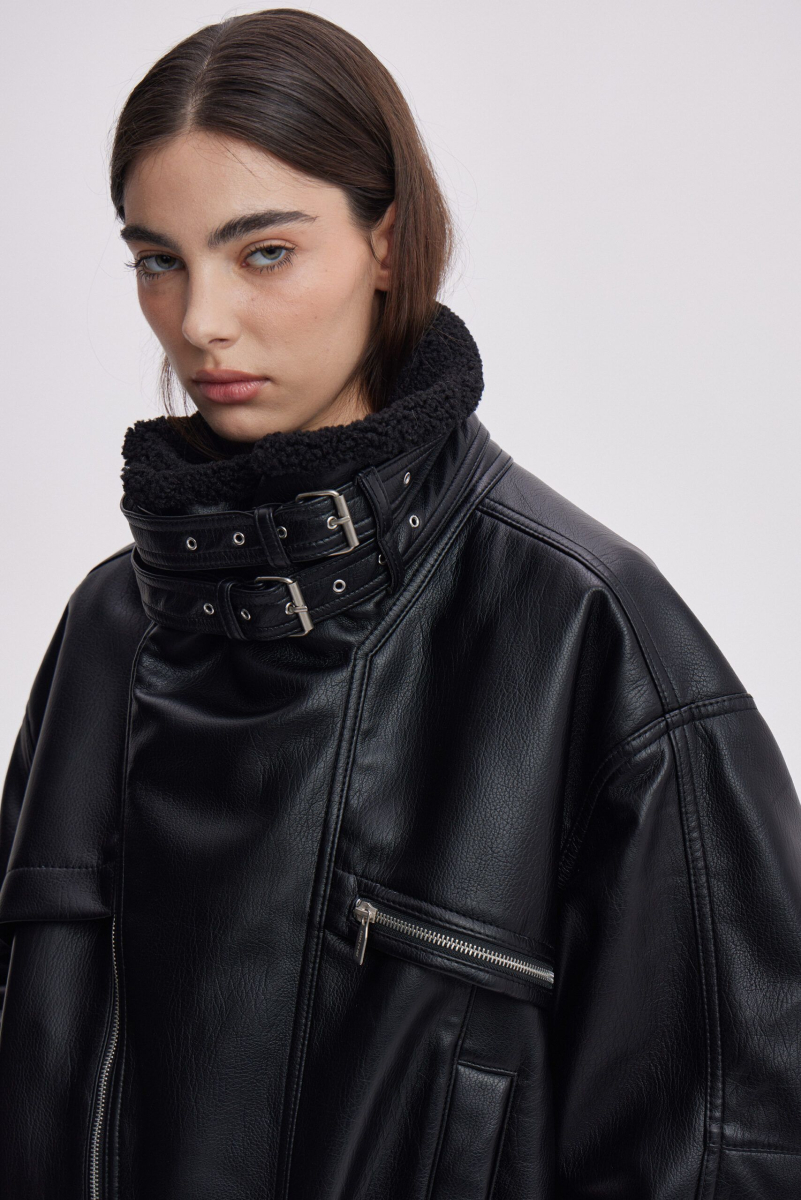 Куртка LEATHER BELTS SORRY, I’M NOT, цвет: Черный,  купить онлайн