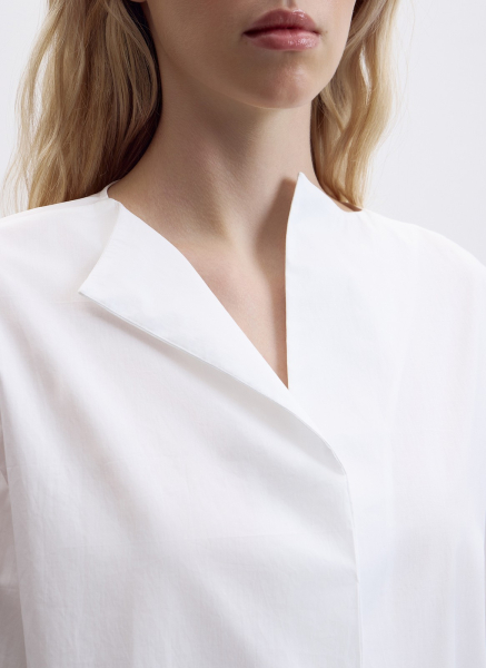 Рубашка о-силуэта из поплина ALL WE NEED, цвет: белый, 2604W1371-00 купить онлайн