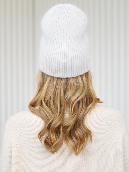 Шапка с ангорой I.B.W., цвет: молочный KJ062 купить онлайн