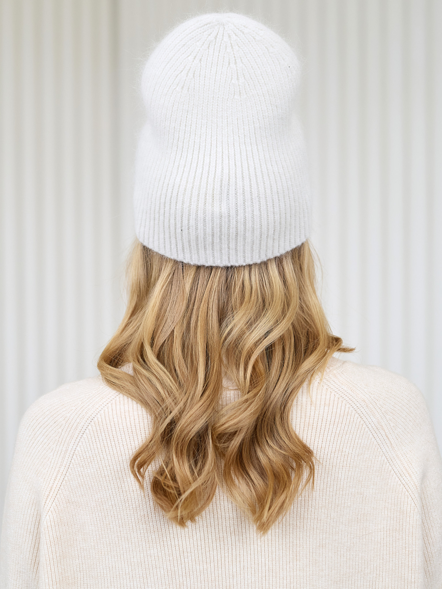 Шапка с ангорой I.B.W., цвет: молочный KJ062 купить онлайн