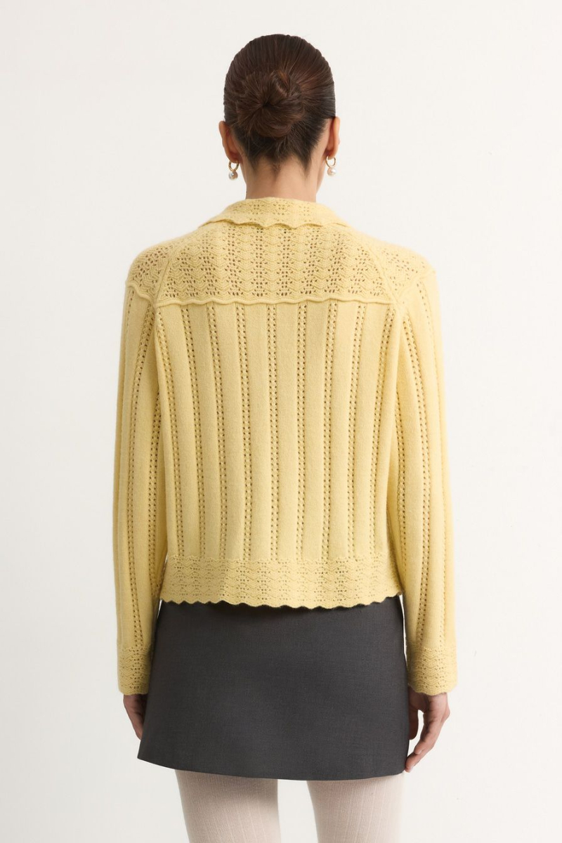Кардиган с отложным воротником TOPTOP, цвет: Желтый, TT.051.18934.200 купить онлайн
