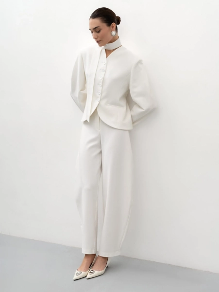 Брюки-бананы TRES, цвет: молочный, НФ-00002737 купить онлайн