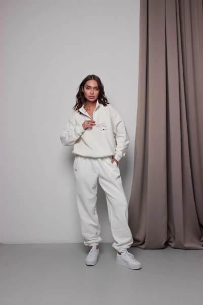 Свитшот с короткой молнией GARCHIT, цвет: белый, GARFutSvitMolnWhite2 купить онлайн