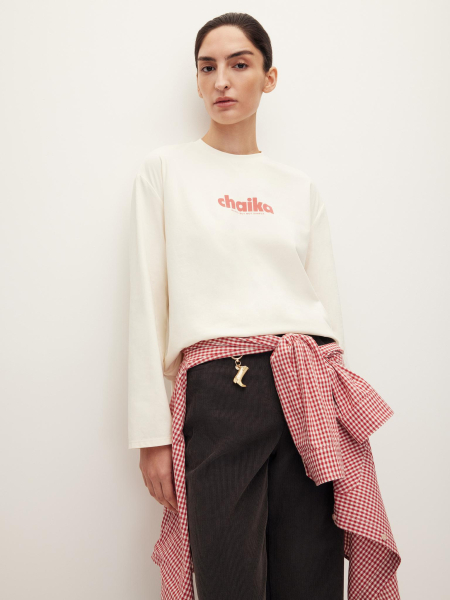 Лонгслив Basic but not simple Chaika, цвет: молочный, AW25LS01-160 купить онлайн