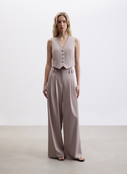 Жилет из костюмной ткани ALL WE NEED, цвет: Серо-бежевый, 2604W1297-12 купить онлайн