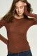 Лонгслив Basic с необработанным краем Brown Erist store, цвет: коричневый, НФ-00002819 купить онлайн