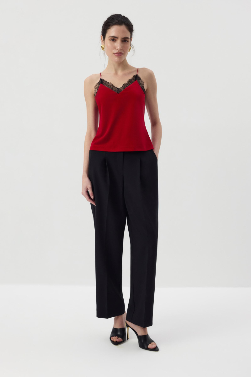 Топ из бархата Charmstore, цвет: алый, 102-49342-441 купить онлайн